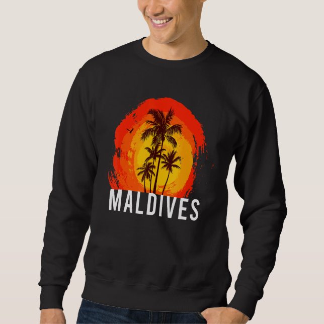 Malediven I Palms I Maldives Diver Vacationer Tour Sweatshirt (Vorderseite)