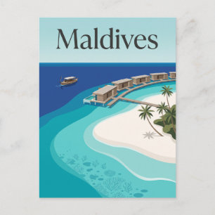 Malediven Indischer Ozean Postkarte