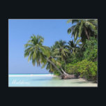 Malediven - Insel Athuruga Postkarte<br><div class="desc">Dieses Bild wurde auf der Insel Athuruga im Ari Atoll der Malediven aufgenommen.</div>