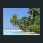 Malediven - Insel Athuruga Postkarte<br><div class="desc">Dieses Bild wurde auf der Insel Athuruga im Ari Atoll der Malediven aufgenommen.</div>