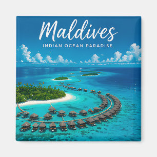 🧲 Malediven-Insel-Resort Reise-Souvenir 🌊 Magnet