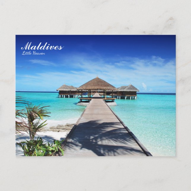 Malediven Insel Romantischer Urlaub Postkarte (Vorderseite)