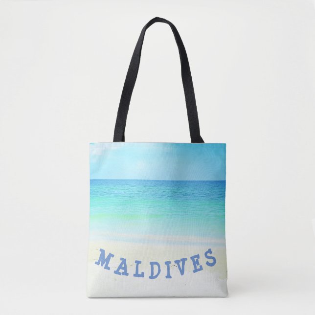 Malediven-Insel-Strand Tasche (Vorderseite)