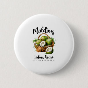 Malediven Kokosnuss Indischer Ozean Tropeninsel Gp Button