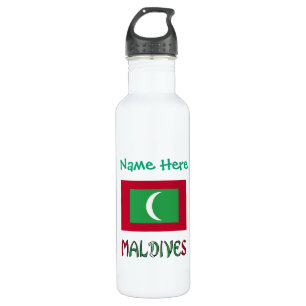 Malediven Malediven Flag Grün Personalisiert Edelstahlflasche