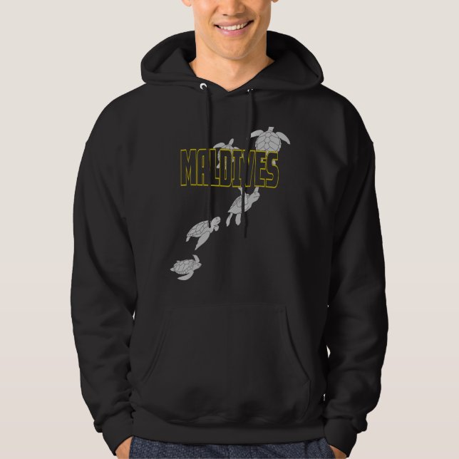 Malediven Meeresschildkröten, Tauchen mit Schildkr Hoodie (Vorderseite)