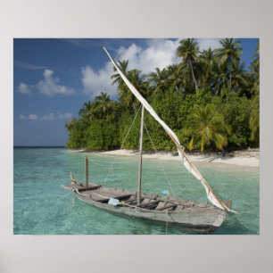 Malediven, North-Malé-Atoll, Insel Kuda Poster