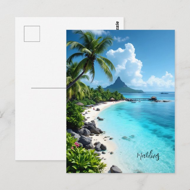 Malediven Postkarte (Vorne/Hinten)
