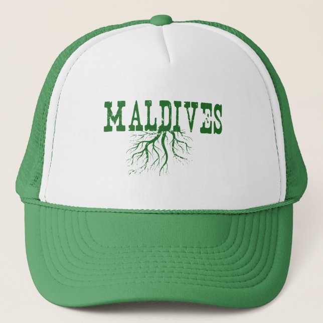 Malediven Roots Tree Roots Malediven Kunst Truckerkappe (Vorderseite)