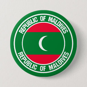 Malediven-RundEmblem Button