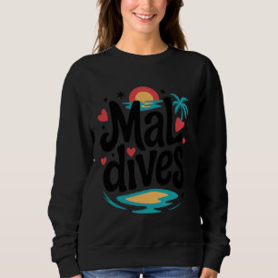Malediven-Souvenir Tropischer Strand Sonnenunterga Sweatshirt