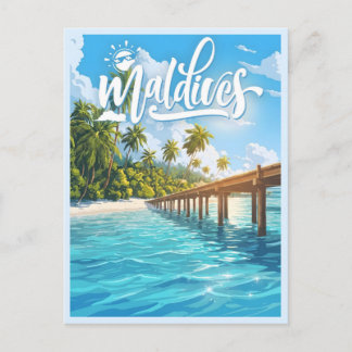 Malediven Strand Postkarte