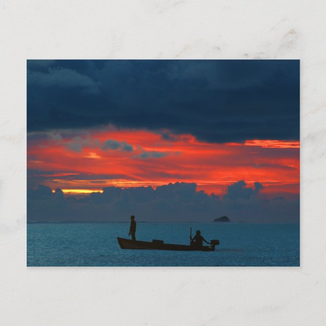 Malediven Sun Island Herrliche Sonnenuntergang und Postkarte (Vorderseite)