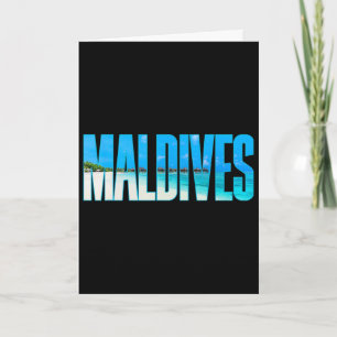 Malediven T-Shirt Souvenir für Paar oder Familie S Karte