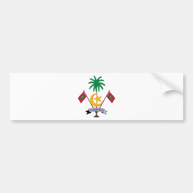 Malediven-Wappen Autoaufkleber (Vorne)