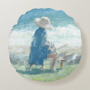 Malen des Meeres Rundes Kissen
