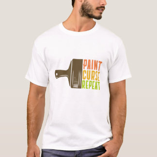 "Malen. Fluchen. Wiederholen." Lustiges DIY-Maler- T-Shirt