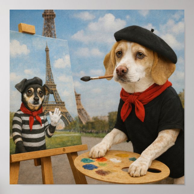 "Malen in Paris" Poster (Vorne)