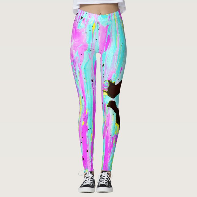Malen Sie Abstrich-Leggings Leggings (Vorderseite)