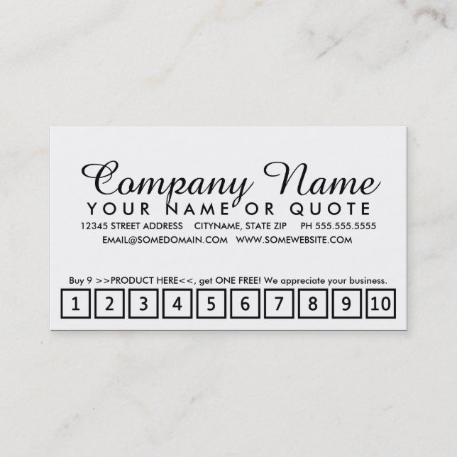 malen Sie Chiployalitätsprogramm Treuekarte (Vorderseite)