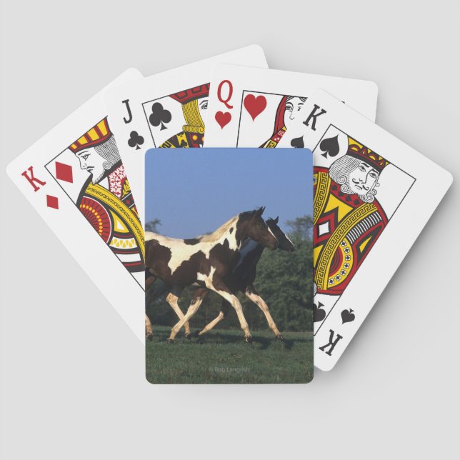 Malen Sie das Jährlings-Laufen Spielkarten (Rückseite)