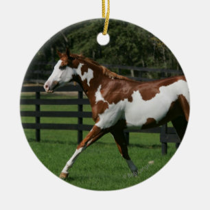 Malen Sie das Pferd, das 1 laufen lässt Keramik Ornament