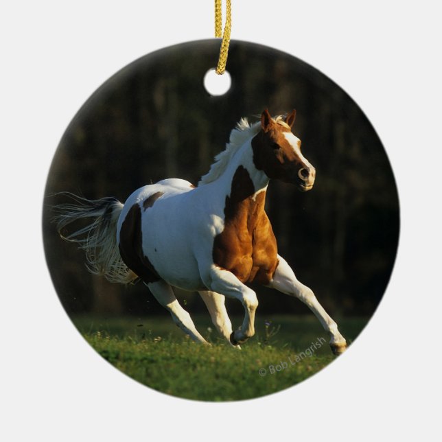 Malen Sie das Pferd, das schnell läuft Keramikornament (Vorne)