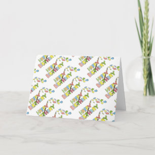 Malen Sie die Geburtskarte der Stadt Karte