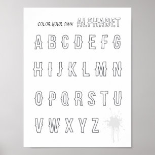 Malen Sie Ihre eigenen ABC-Kinder Poster