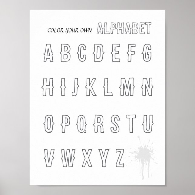 Malen Sie Ihre eigenen ABC-Kinder Poster (Vorne)