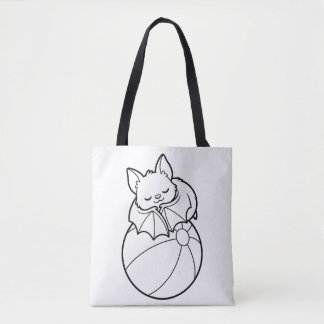 Malen Sie Ihren eigenen süßen Fledermaus-Strandbal Tasche