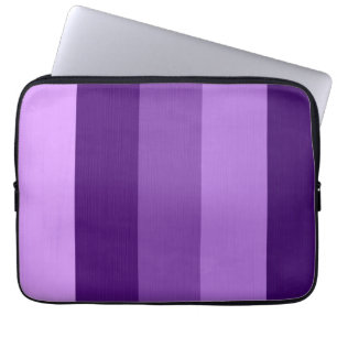 Malen Sie lila violette retro Streifen 2 Laptopschutzhülle