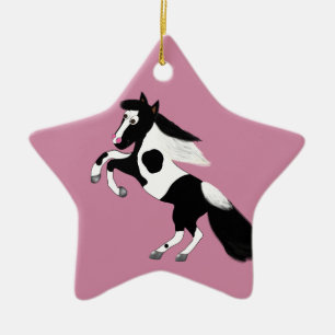 Malen Sie Pferd Keramik Ornament