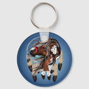 Malen Sie PferdDreamcatcher Schlüsselanhänger