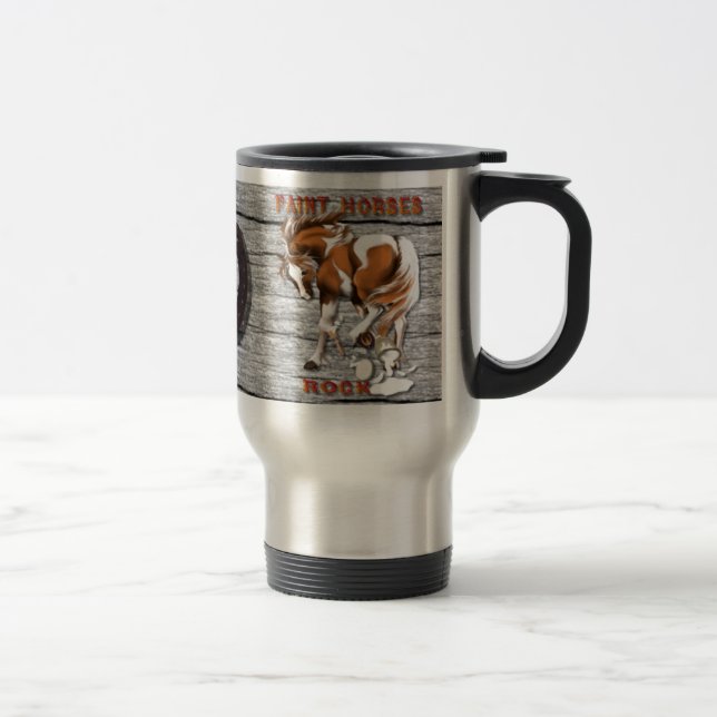 Malen Sie Pferdefelsen mugsP Reisebecher (Rechts)