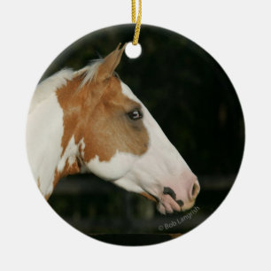 Malen Sie PferdeHeadshot 2 Keramikornament