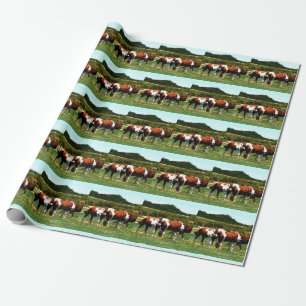 Malen Sie PferdePackpapier Geschenkpapier