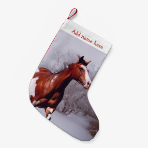 Malen Sie Pferdeschnee WeihnachtsStrumpf Kleiner Weihnachtsstrumpf
