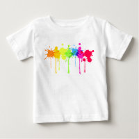 Malen Sie Spritzen-Baby-T - Shirt