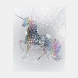 Malen Sie Spritzen-Einhorn-Decke Fleecedecke