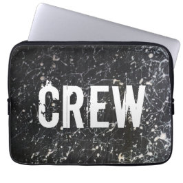 Malen Sie Spritzer CREW | Holzkohle und Weiß Laptopschutzhülle