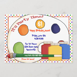 Malen Sie Versorgungs-Einladung Einladung