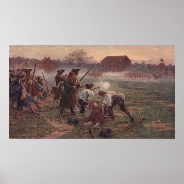 Malen von Streckenkämpfen in der amerikanischen Re Poster (Vorne)