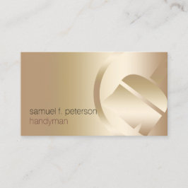 Maler Elegant Fett Pinsel Symbol Gold Visitenkarte