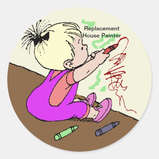 Maler für Ersatzhäuser Runder Aufkleber (Vorderseite)