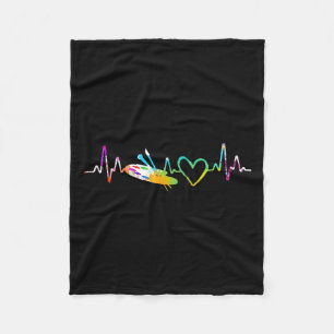 Maler-Herzschlag-Geschenk-Mal-Pinsel-Palette-Zeich Fleecedecke