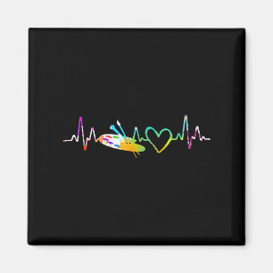 Maler-Herzschlag-Geschenk-Pinsel-Palette-Zeichnung Magnet