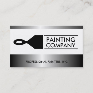 Maler Maler Maler-Unternehmer Paint Brush Metallic Visitenkarte