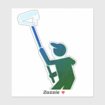 Maler mit Paint Roller Aufkleber