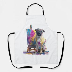 Maler Pug � Abstraktes Kunst Hund Schürze